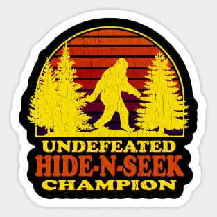 Bigfoot Hide-N-Seek Champ (vintage distressed look) Sticker